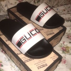 Gucci Stripe Rubber  Slides
